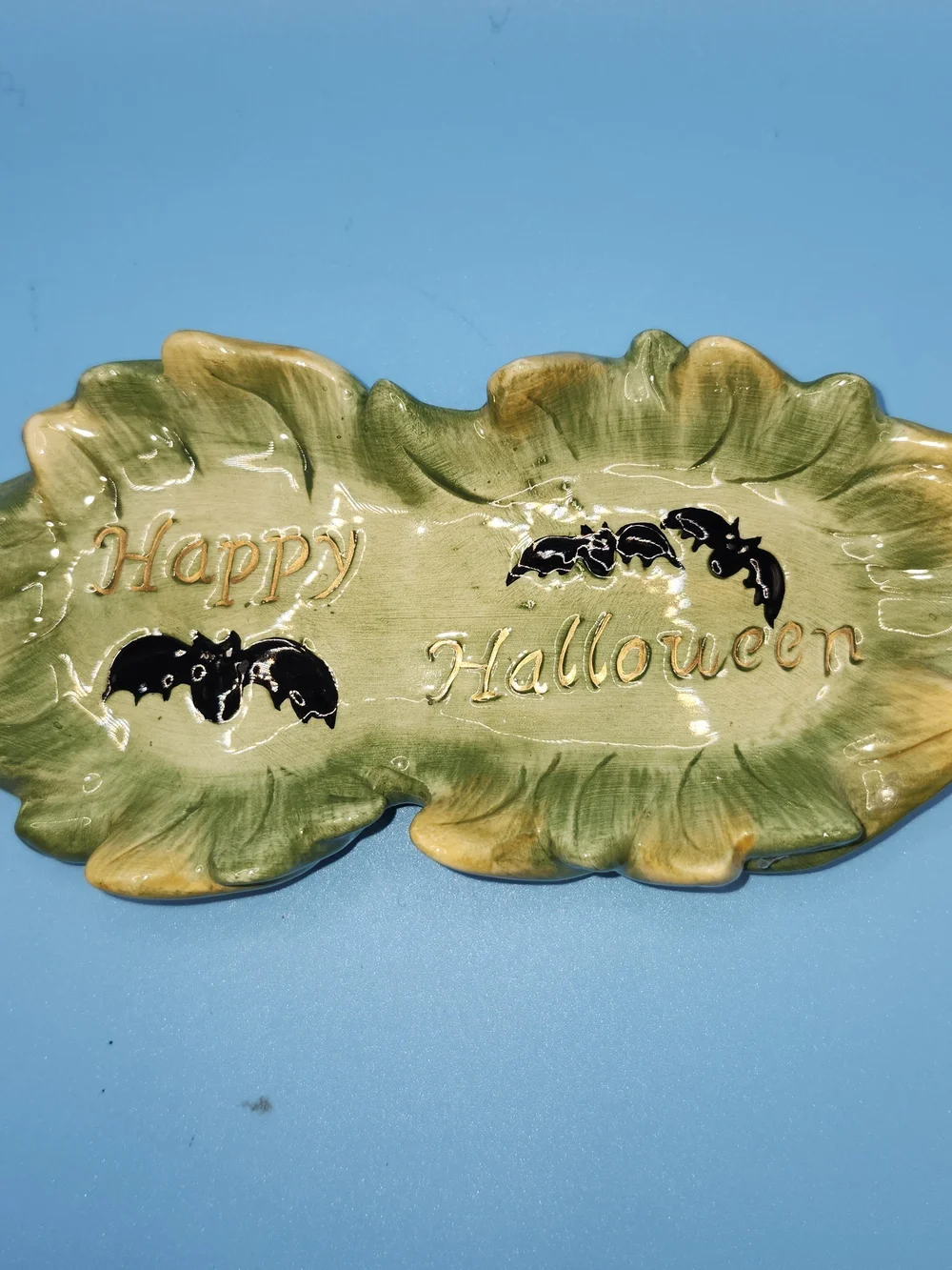 Vintage Halloween Ceramic Black Cat Pumpkin Salt Pepper Shakers Set NIB
